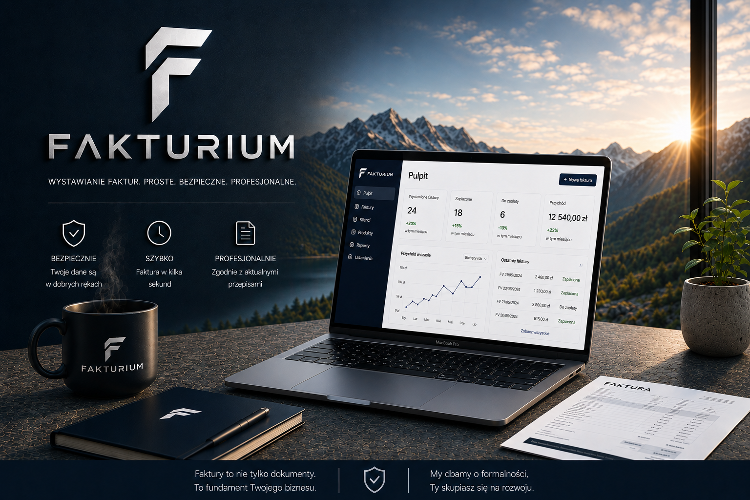 Fakturium — pełna obsługa KSeF z dashboardem analitycznym